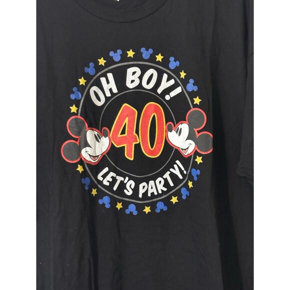 Disney Men's Tshirt 40th Birthday Boy‎ XXL Black - Picture 2 of 8